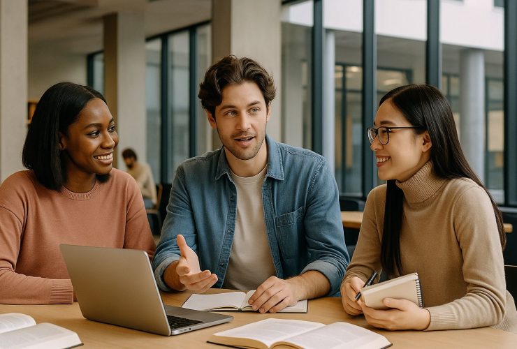 Students attending virtual classes and accessing GU Cloud Portal on laptops