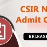 csir net admit card